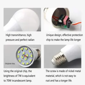 694090081577 KONPWAY Voltage Led Light Bulbs Standard Base #3