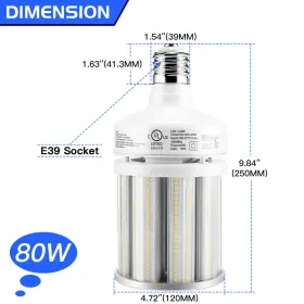 NG-RCL-80W KUKUPOO Led Corn Bulb Base Workshop Barn Garden #2