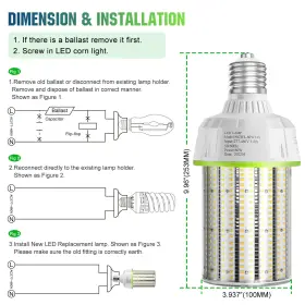 NG-WL-80WH-ME KUKUPOO Led Corn Light Bulb Hps Hid Equal #2