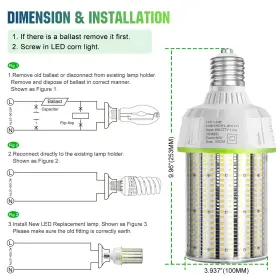 NGWL-80W KUKUPOO Led Corn Light Office Airport Hospital Wall #2