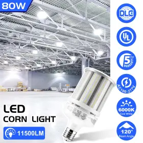RCL-80W-E39 KUKUPOO Hid Led Corn Light Base Workshop Garage #3