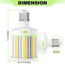 NG-FCL-100WCD-458-W39 KUKUPPO Base Led Corn Light Bulb #2