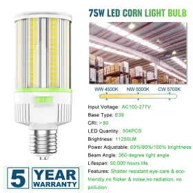 NG-FCL-75WCD KUKUPPO Base Led Corn Light Bulb