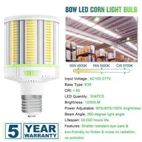 NG-FCL-80WCD KUKUPPO Led Corn Lights Bulb Area Lamp #2