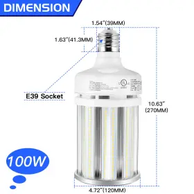 NG-RCL-100W KUKUPPO Led Corn Cob Light Bulb Mogul Base Garage #3