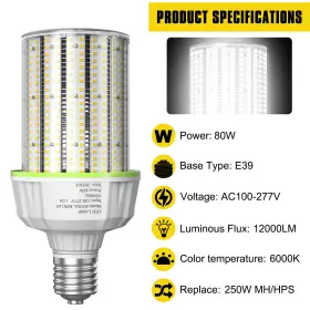 NG-WL-80W14SX-578-W39-120V KUKUPPO Led Corn Light Bulb Mogul #3