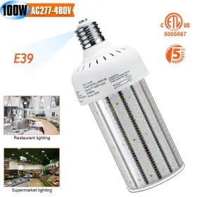 NGWL-100W14S-E39-6K-PC-120V KUKUPPO Led Corn Bulb Hps Parking