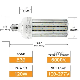NGWL-120W14S-E39-120V KUKUPPO Dlc Led Corn Light Bulb Garage