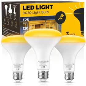 A-JD-P023-YE-E26-3 L-LOHAS LED Bug Light Bulbs Flood Outs
