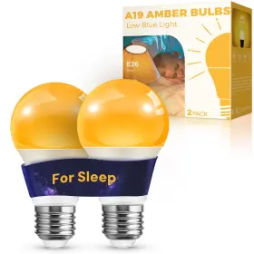 JD-XP060YEE26-2 L-LOHAS LED Sleep Aid Amber Light Bulbs Pack