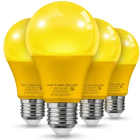 LH-QW-E26-500LM-A19 L-LOHAS LED Amber Porch Light Bulbs Dusk