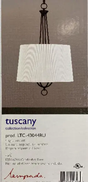 LTC-43044 LAMPADA Tuscany Light Pendant Box