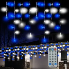972603222544 LAMPHOME Icicle Christmas Lights Timer