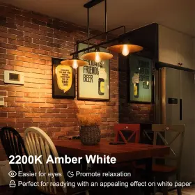 705353025297 LED Pack Edison Amber Light Bulbs #3