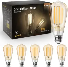 705353025297 LED Pack Edison Amber Light Bulbs