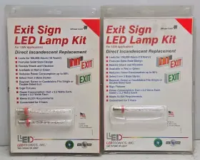 Ledtronics Inc Exl-r-031a 3 Pack Exit Sign Led Lamp Kit For 120v Incandescent Replacement Red T6 Exlr031a