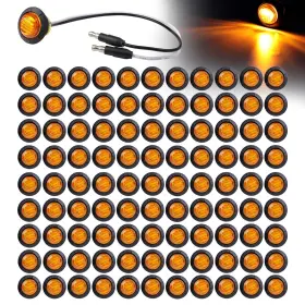 FBM-LV-100-3LED-DC-Y LEDVILLAGE Round Marker Amber Lens Light