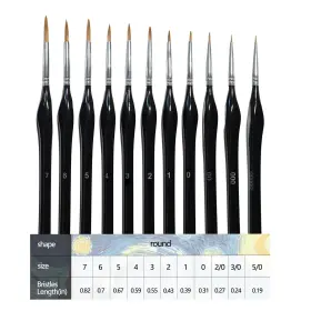 PB-000-7 LEOOCCYE Miniature Detail Paint Brushes Set Handles