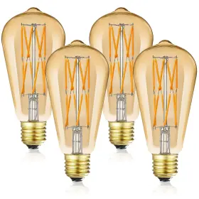 B09JG5LBPB LEOOLS Amber Led Edison Bulb Dimmable Antique