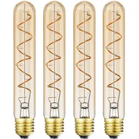 T185-RC4W-4P LEOOLS Dimmable Led Bulbs Amber Tubular Light Bu