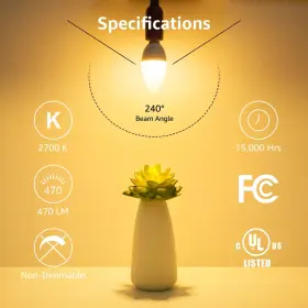 894495031818 LEPRO Led Candelabra Light Bulbs Ceiling #3