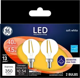 24535 LIGHTING Led Globe Light Bulbs Watts Frosted Finish