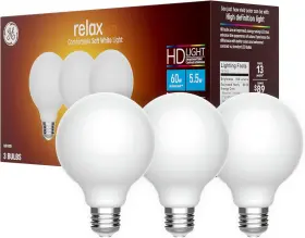 43316 LIGHTING Relax Led Light Bulbs Globe Frosted Bas