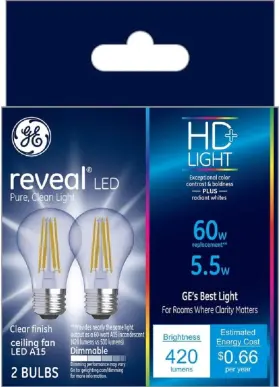 31881 LIGHTING Reveal Led Light Bulbs Ceiling Fan Base Pack