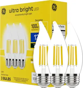 93130345 LIGHTING Ultra Bright Led Light Bulbs Candle Frosted