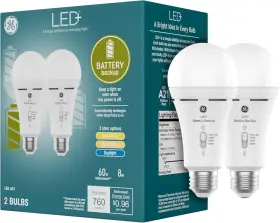 93131819 LIGHTING Led Backup Battery Light Bulbs Recharable