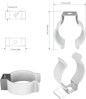 JD-T8-CLIP LIGHTING Clips Holder Bracket Led Light Bulbs Tu #3