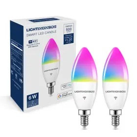 LED-C38E12-5W-2P LIGHTINGINSIDE Smart Light Bulbs Equiv Alexa