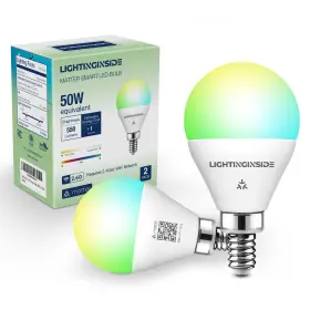 LI-E12-G16.5-5W-MT-2P LIGHTINGINSIDE Matter Smart Light Bulbs