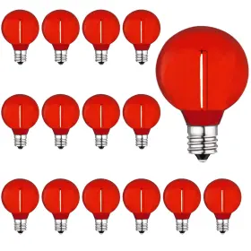 G40-RED-LED-BULB LRSUEYSKIN Light Bulbs Shatterproof Outdo