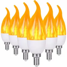 30-EQUIVALENCE LUKYAMZN Led Candle Flame Bulbs