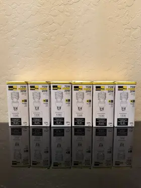 Lumapro 2cut7 6 Pack 20w Cfl Spiral Bulbs 4100k Cool White 1330lm 75w Equiv New