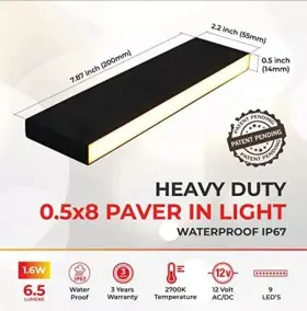 850003366975 LUMENGY Paver Light Glarefree Steel Brick Walls #3