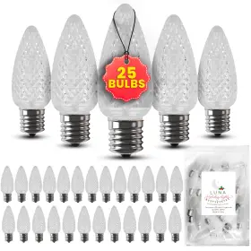 C9-COOL-WHITE-LED LUNA HOLIDAY LIGHTS Dimmable Christmas