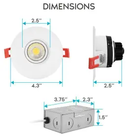 LR23268-4PK LUXRITE Canless Recessed Recess Light Box Cct #2