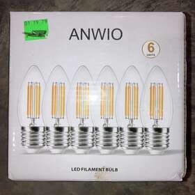 709046044015 LVWIT Led Filament Bulb Candelabra Base