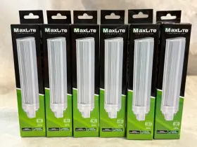 8PLG24QCS MAXLITE Selectable Led Pl Lamp Base Pack