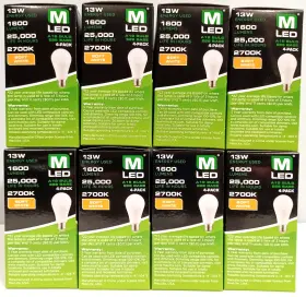 E13A19D27-4P-WS1S MAXLITE Led Dimmable Bulb Pack #2