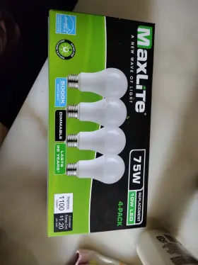 E15A19D50-4P MAXLITE Dimmable Led Bulbs Pack
