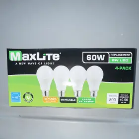 E8A19D27-4P-WS MAXLITE Led Light Bulbs Dimmable