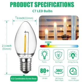 709930967598 MECONARD Led Christmas Light Bulb Pack Fo #2