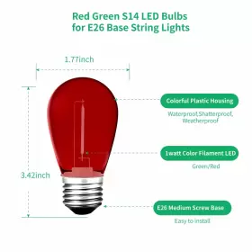 709930967666 MECONARD Led Light Bulbs Shatterproof Waterpr #3