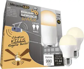795853873481 MIRACLE LED Rough Service Light Bulb Garage Fans