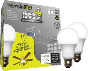810036504126 MIRACLE LED Rough Service Household Light Bulb