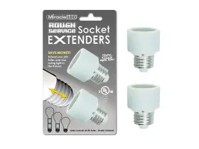 810102944436 MIRACLE LED Rough Service Socket Extenders Cfl