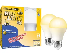 854943006410 MIRACLE LED Bug Light Bulb Porch Patio Pack